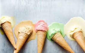 melted ice cream cones 